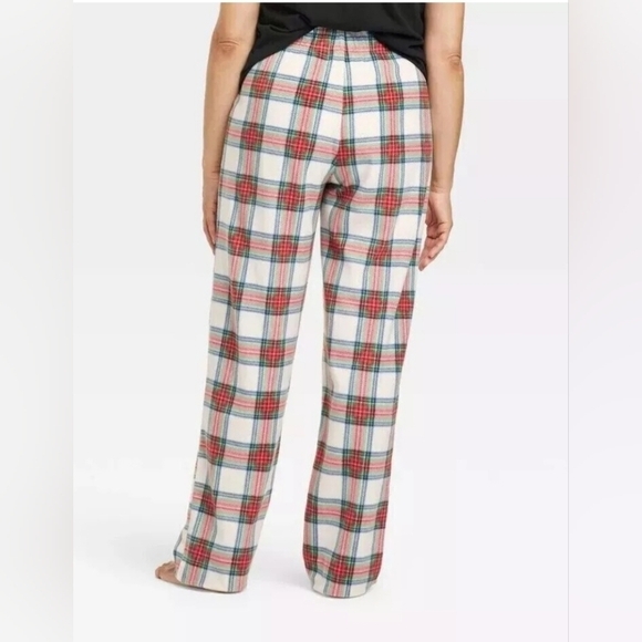 3X Multicolor Fleece Plaid Elastic Waist Pajama Bottoms EUC - Picture 3 of 7